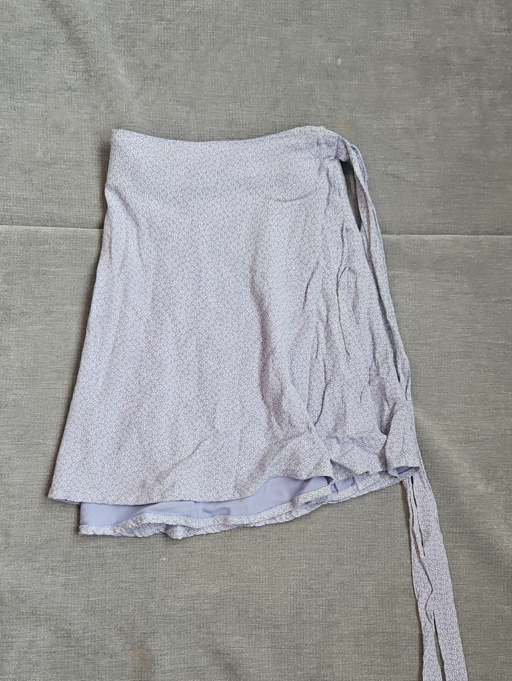 Light Blue Wrap Mini Skirt - Women